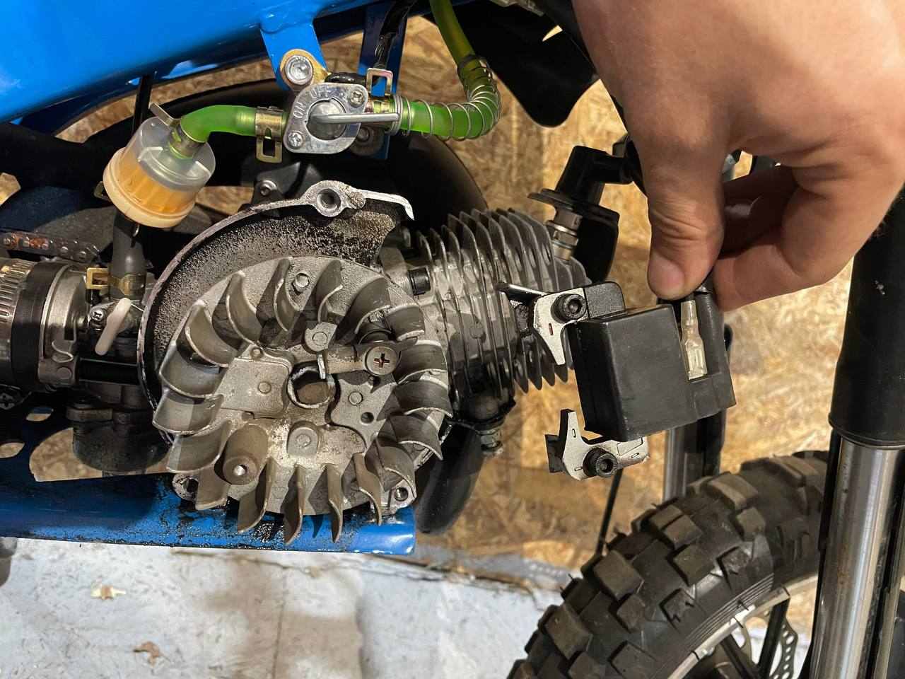 Замена двигателя на миникросс QMC DB701A 49cc